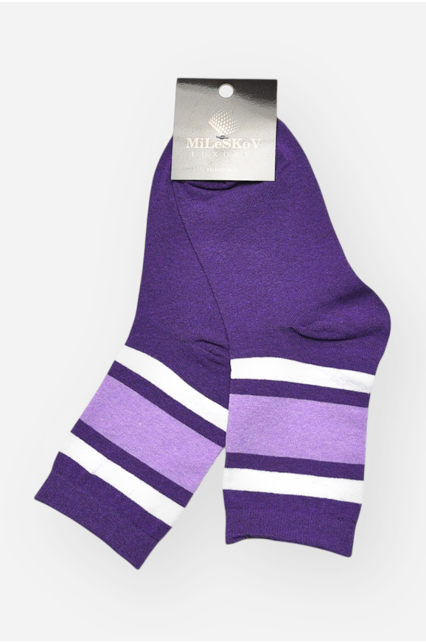Шкарпетки жіночі демісезонні фіолетового кольору L-810 209871