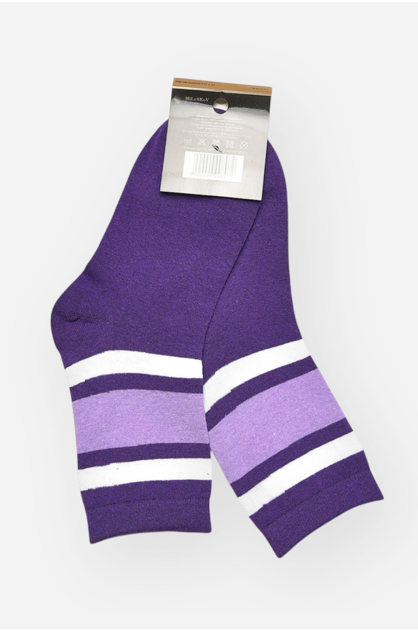 Шкарпетки жіночі демісезонні фіолетового кольору L-810 209871