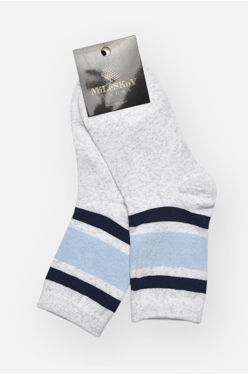 Шкарпетки жіночі демісезонні сірого кольору L-810 209872