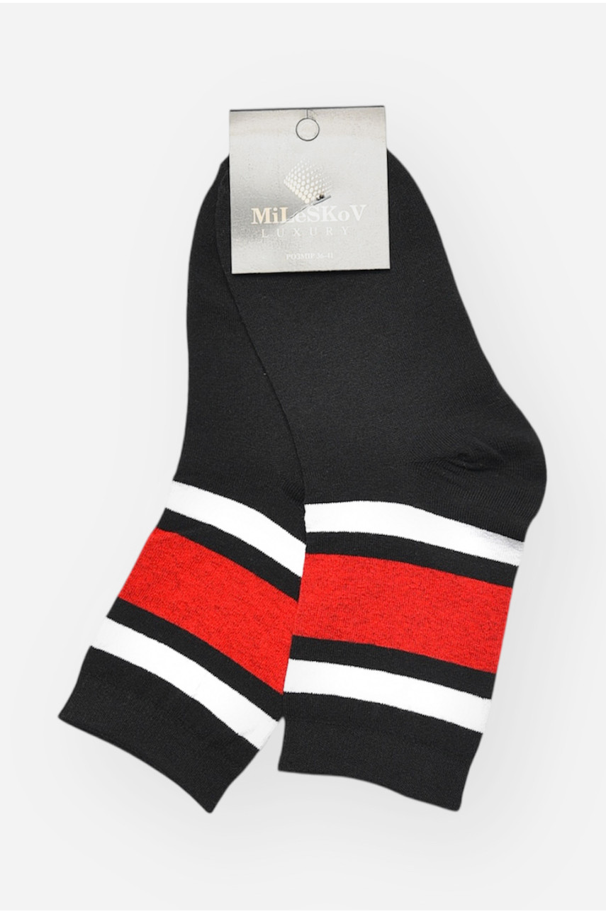 Шкарпетки жіночі демісезонні чорного кольору L-810 209873