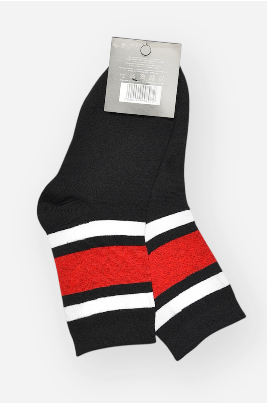 Шкарпетки жіночі демісезонні чорного кольору L-810 209873