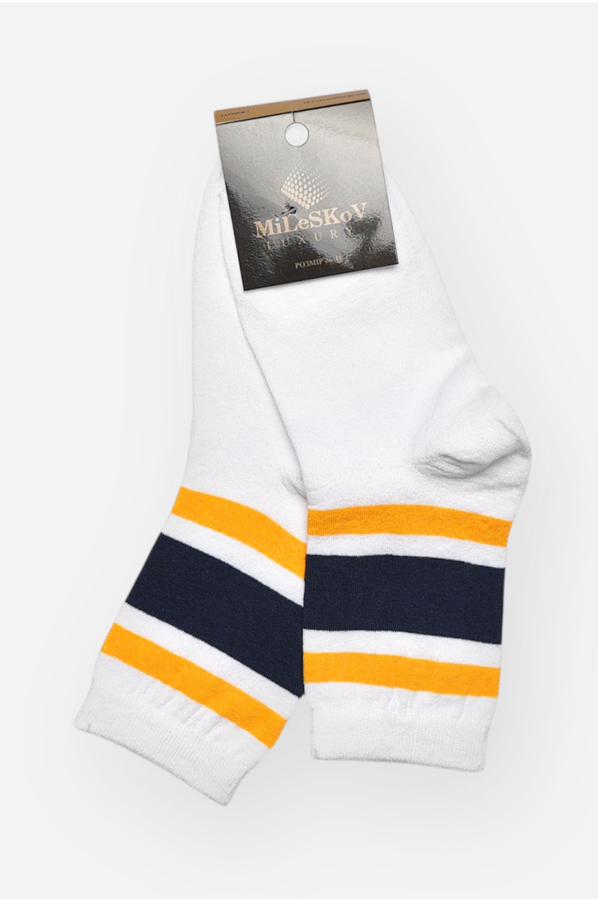 Шкарпетки жіночі демісезонні білого кольору L-810 209874