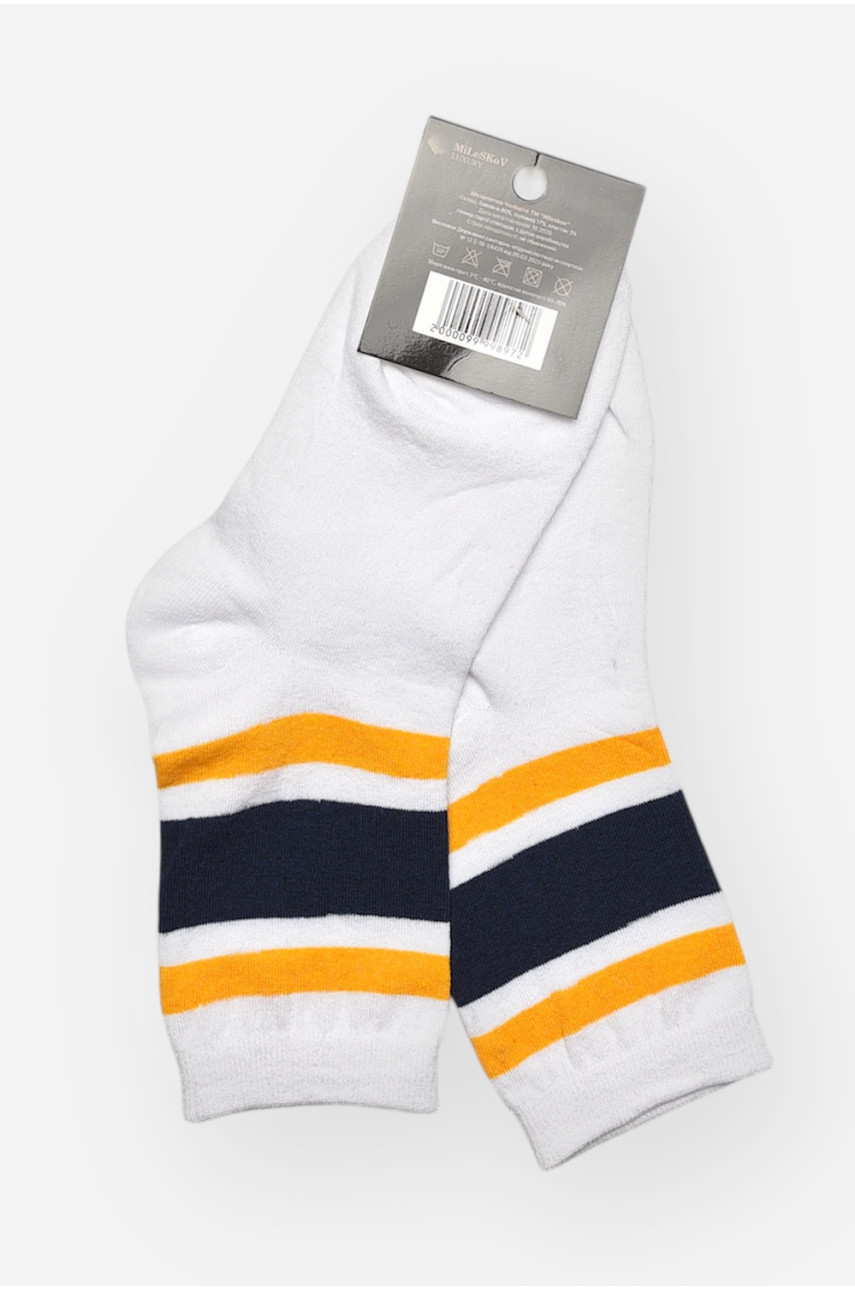 Шкарпетки жіночі демісезонні білого кольору L-810 209874