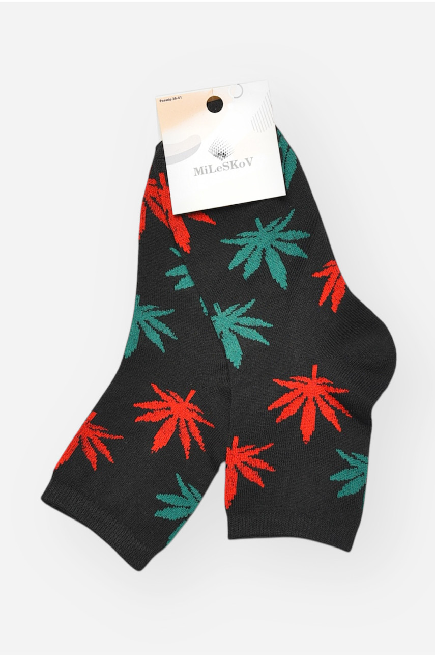 Шкарпетки жіночі демісезонні чорного кольору L168 209875