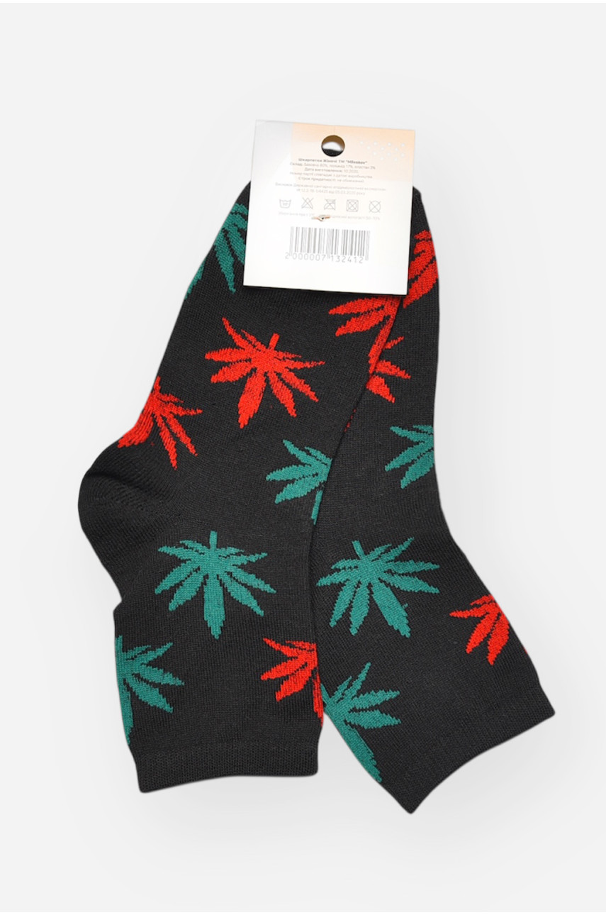 Шкарпетки жіночі демісезонні чорного кольору L168 209875