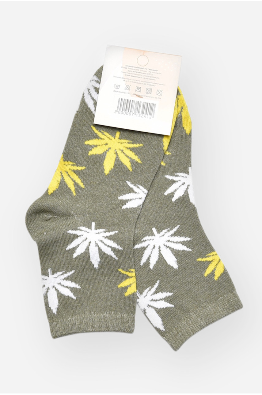 Носки женские демисезонные серого цвета L168 209876