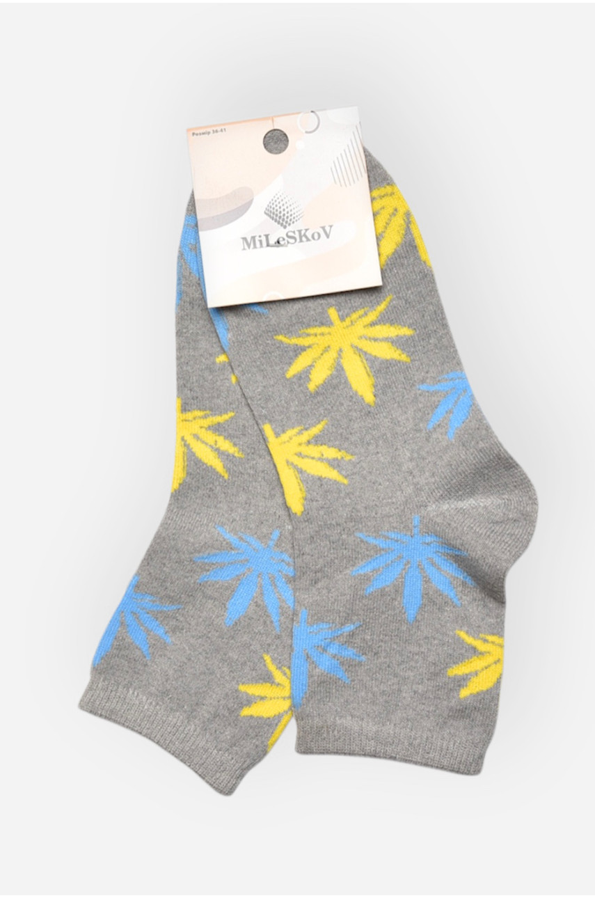 Носки женские демисезонные серого цвета L168 209878