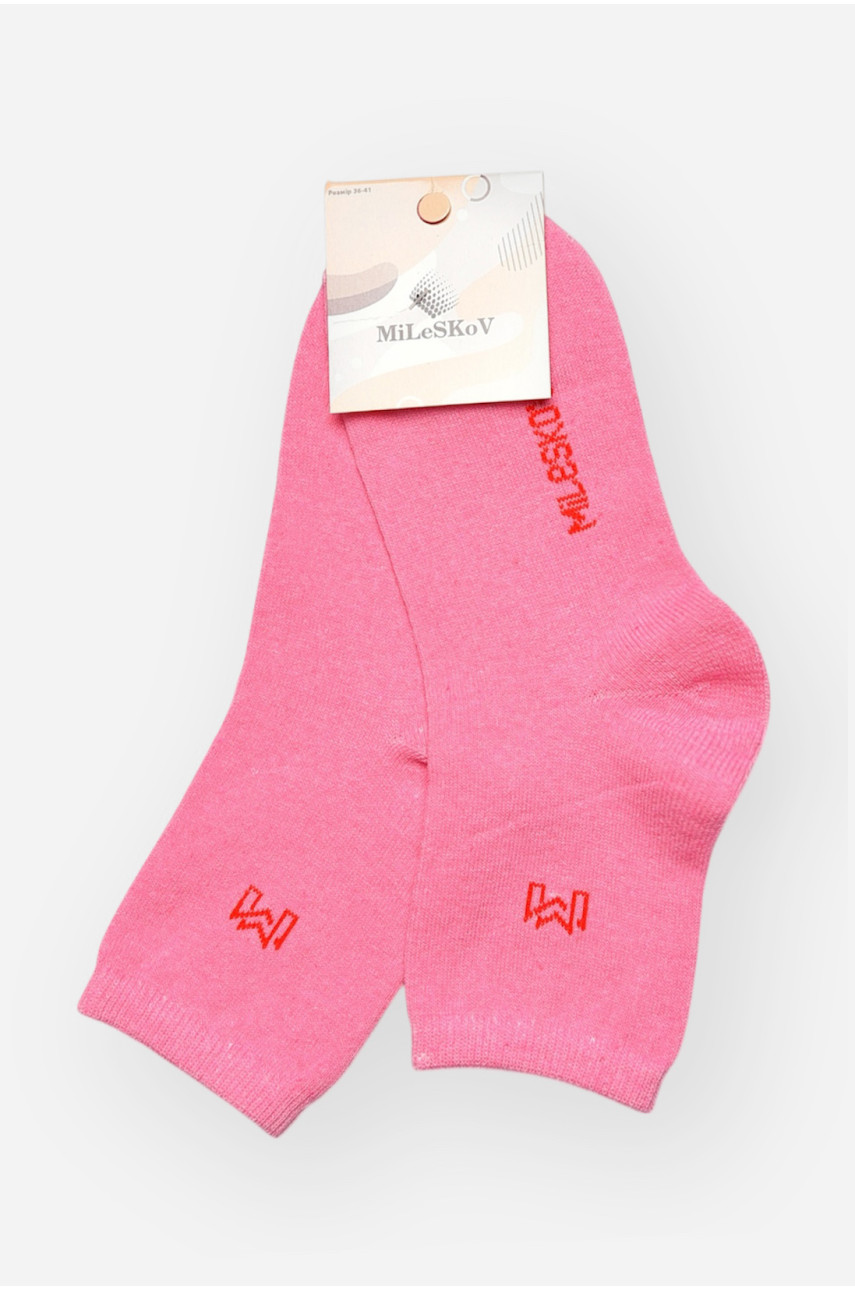 Шкарпетки жіночі демісезонні рожевого кольору L182 209879