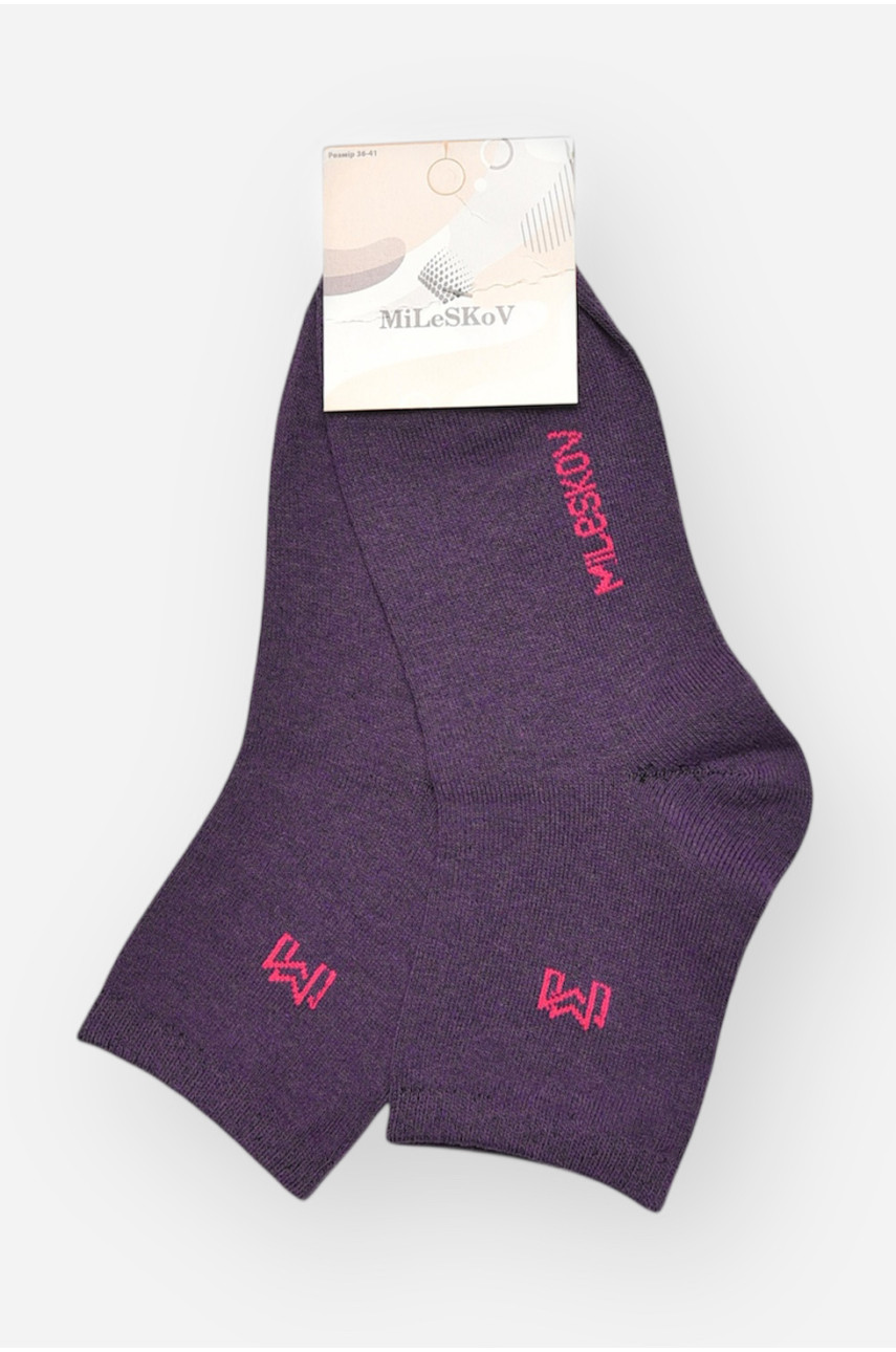 Шкарпетки жіночі демісезонні фіолетового кольору L182 209881