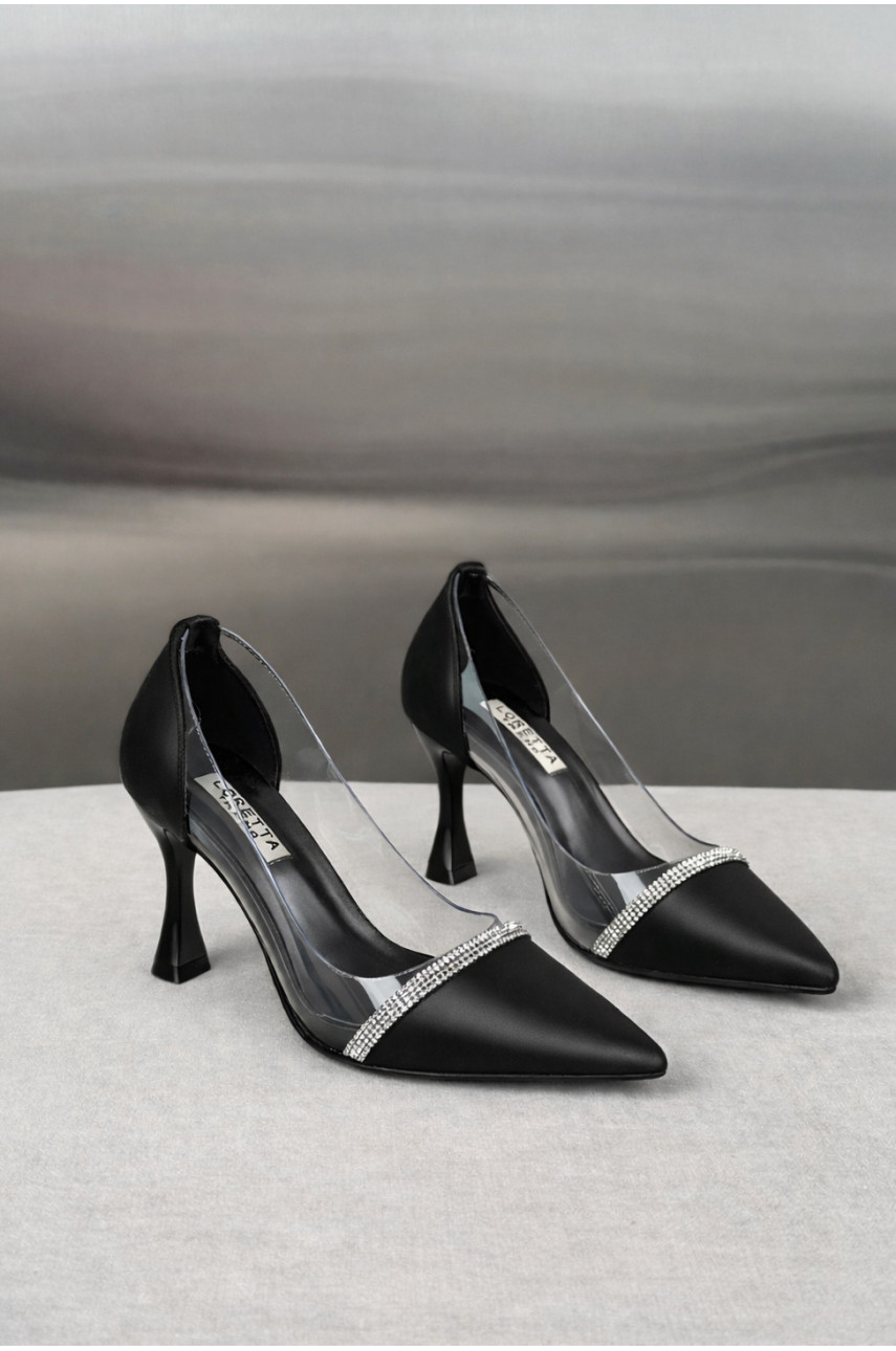 Туфлі жіночі чорного кольору В18-1 209934 Туфлі жіночі чорного кольору В18-1 209934