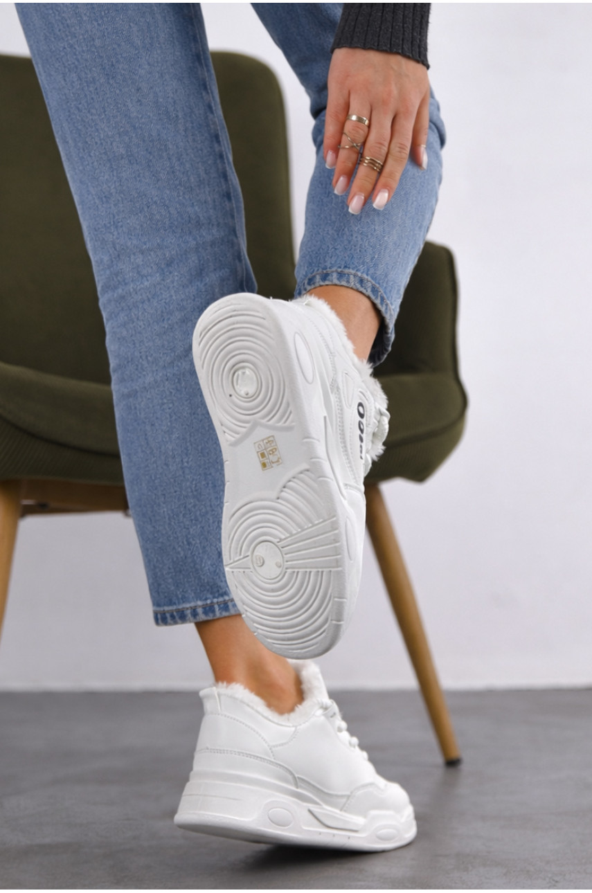 Кроссовки зимние женские белого цвета K967-1 209938