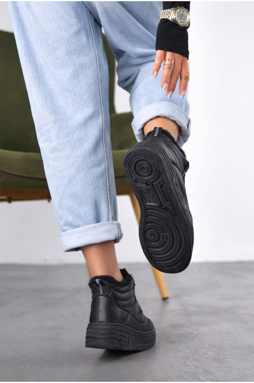 Кросівки жіночі зимові чорного кольору 633-5 209939 Кросівки жіночі зимові чорного кольору 633-5 209939