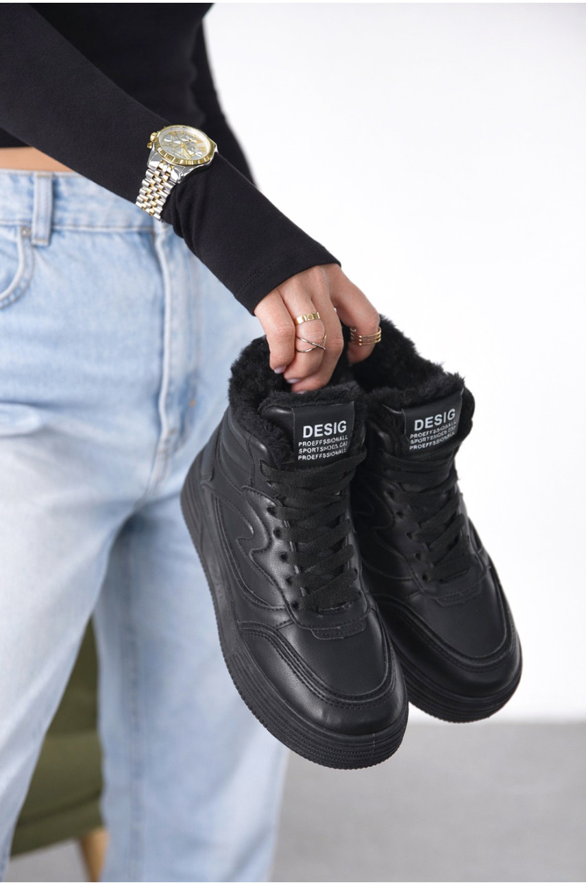 Кросівки жіночі зимові чорного кольору 633-5 209939 Кросівки жіночі зимові чорного кольору 633-5 209939