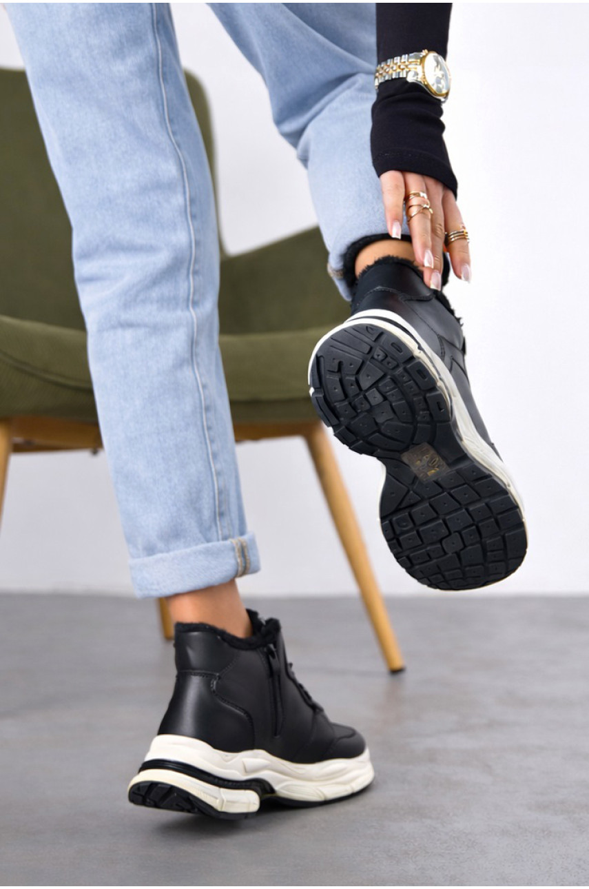 Кросівки жіночі зимові чорного кольору K969 209940