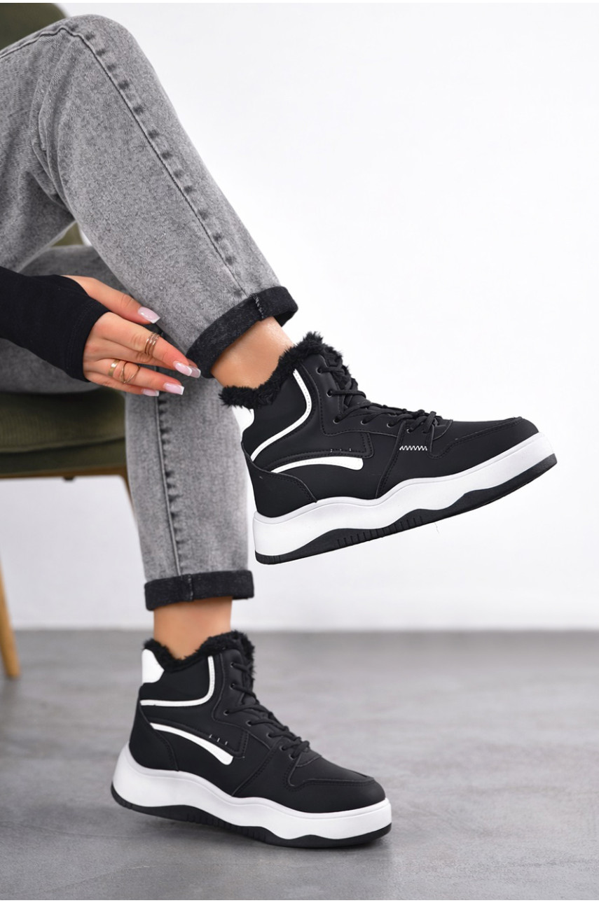 Кросівки жіночі зимові чорного кольору А30-1 209942