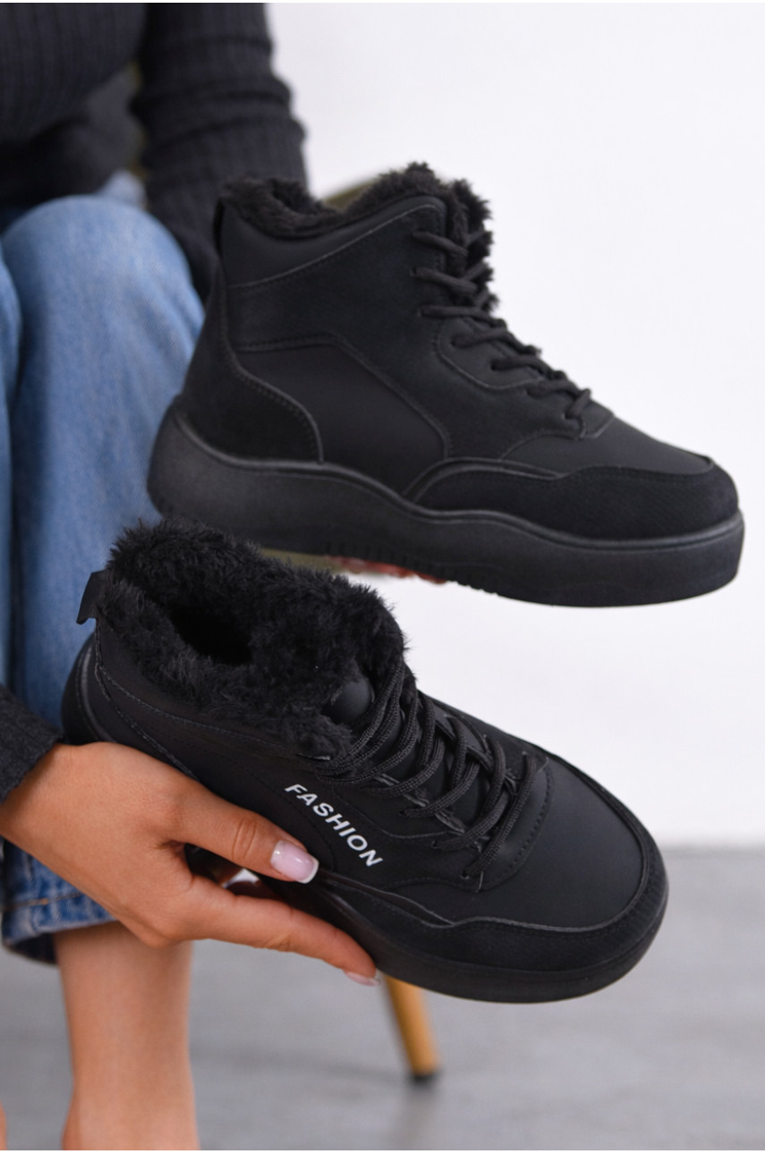 Кроссовки зимние женские черного цвета А31-1 209944
