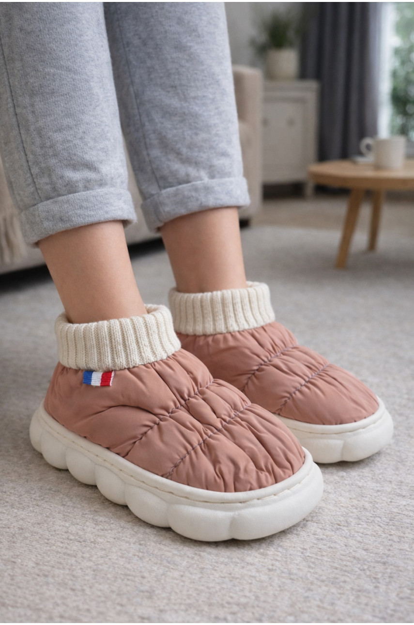 Тапочки домашние детские пудрового цвета JH2310 209950