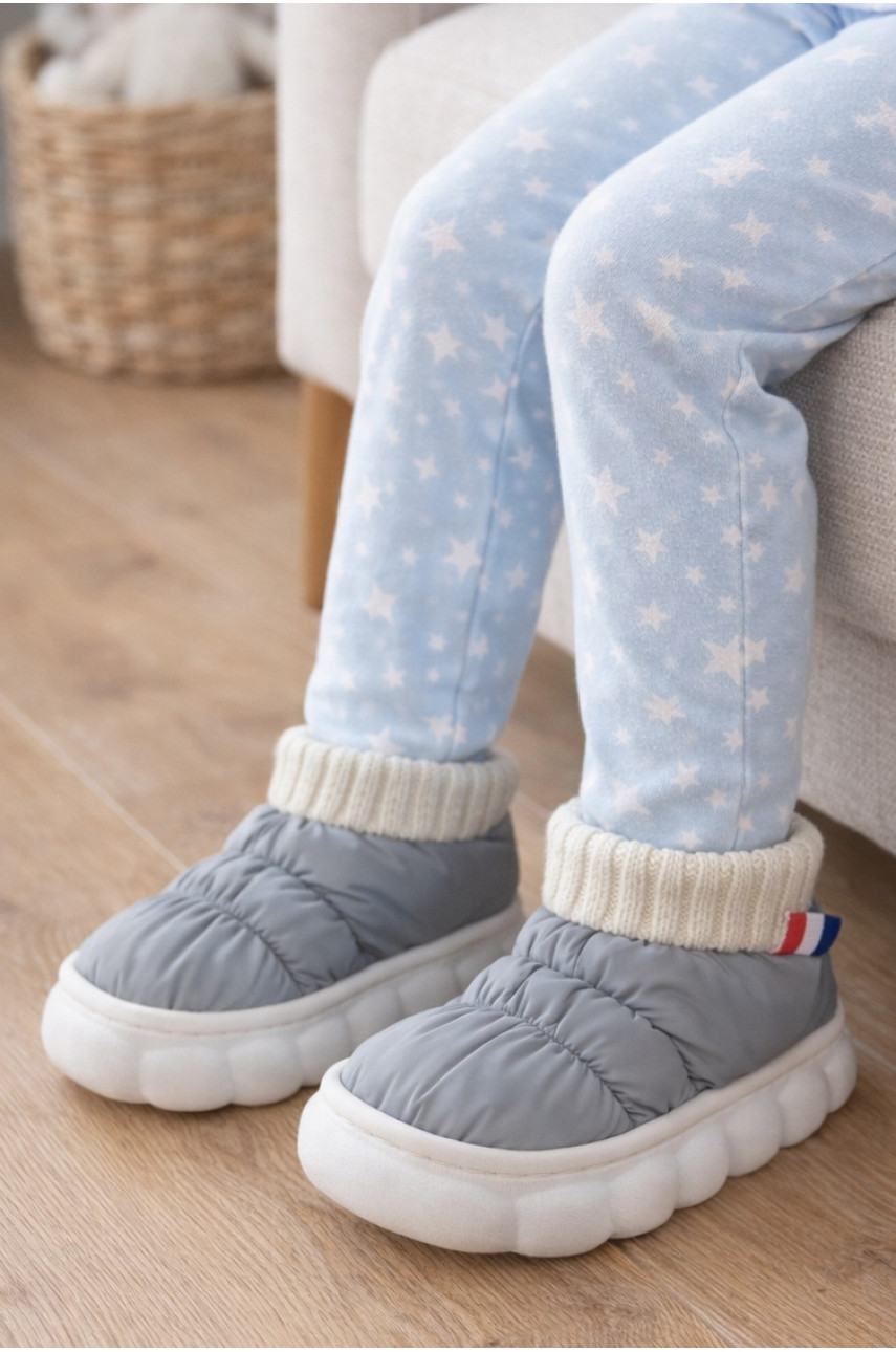 Тапочки домашние детские серого цвета JH2310 209951