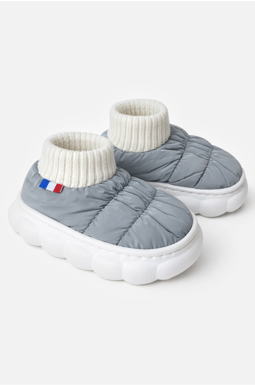 Тапочки домашние детские серого цвета JH2310 209951