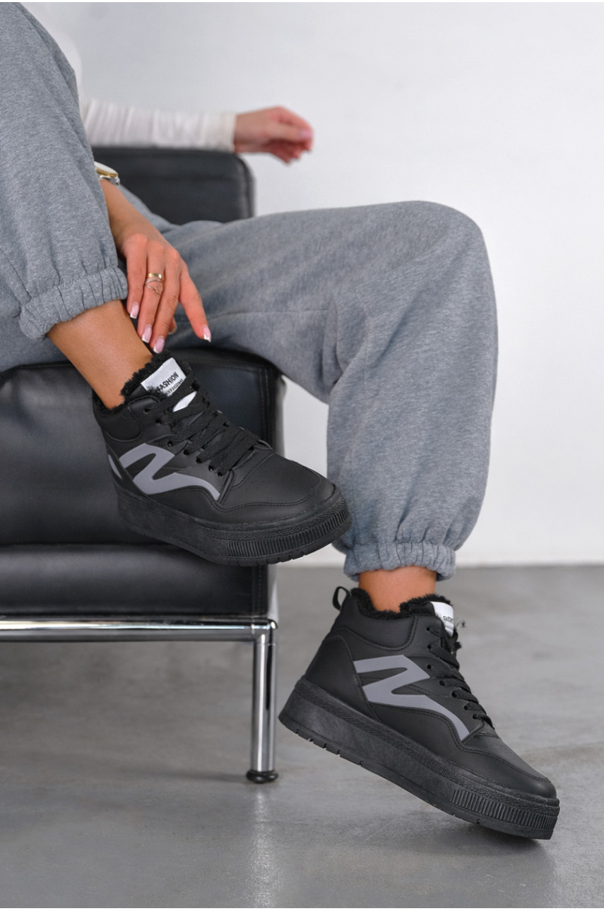 Кроссовки зимние женские черного цвета А52-1 209955