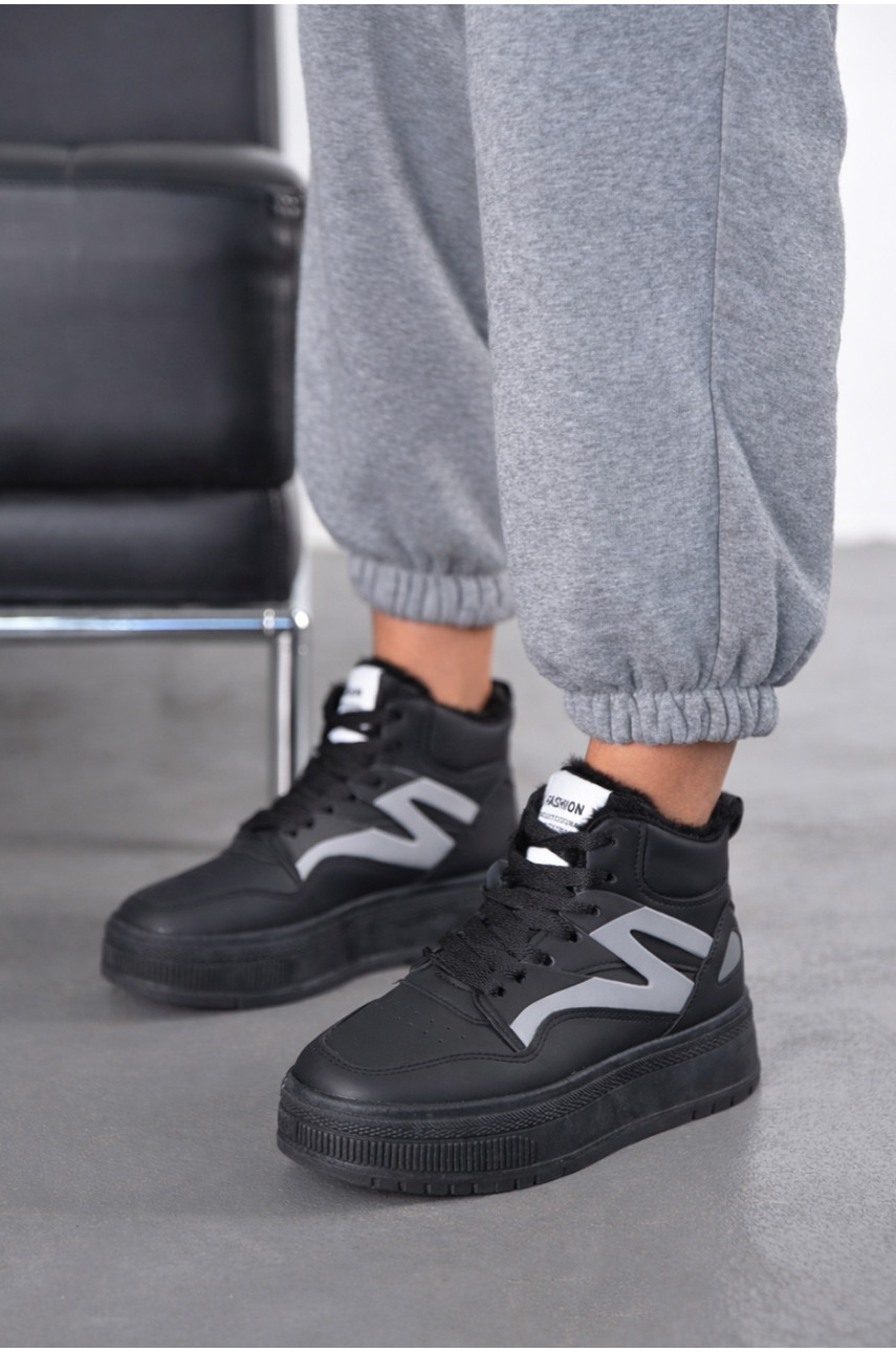 Кроссовки зимние женские черного цвета А52-1 209955