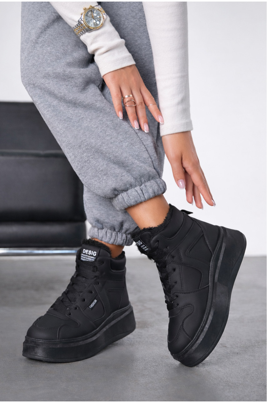 Кроссовки зимние женские черного цвета А46-1 209956