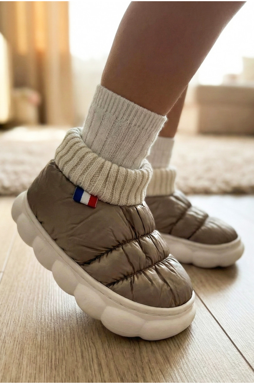 Тапочки домашние детские светло-коричневого цвета JH2313 209959