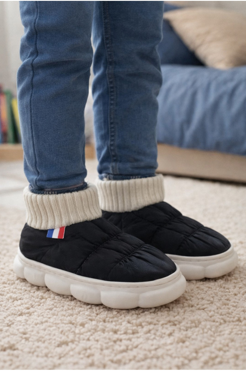 Тапочки домашние детские черного цвета JH2312 209960