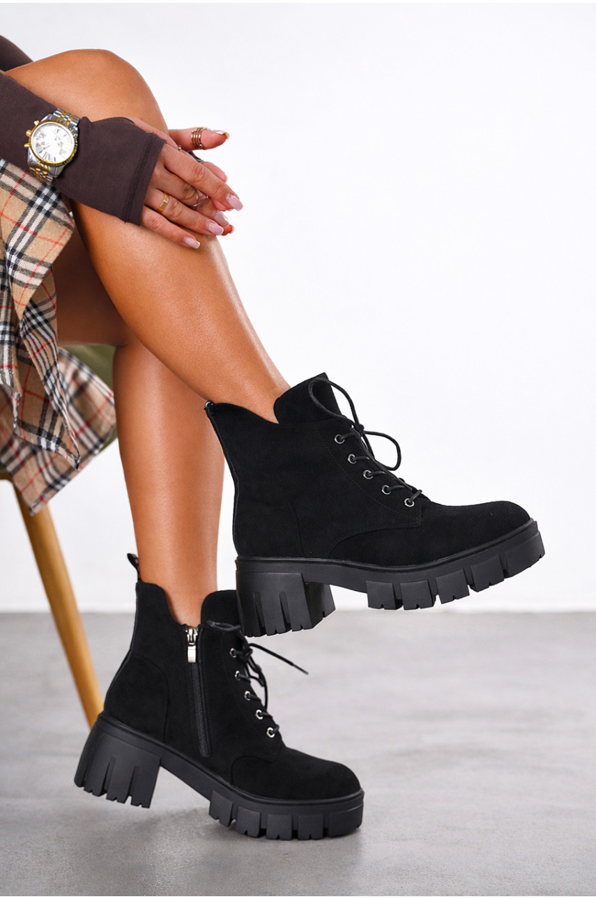 Ботинки женские демисезонные черного цвета M25-4 209967