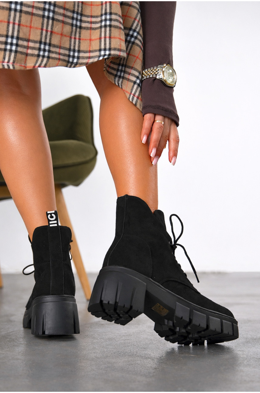 Ботинки женские демисезонные черного цвета M25-4 209967