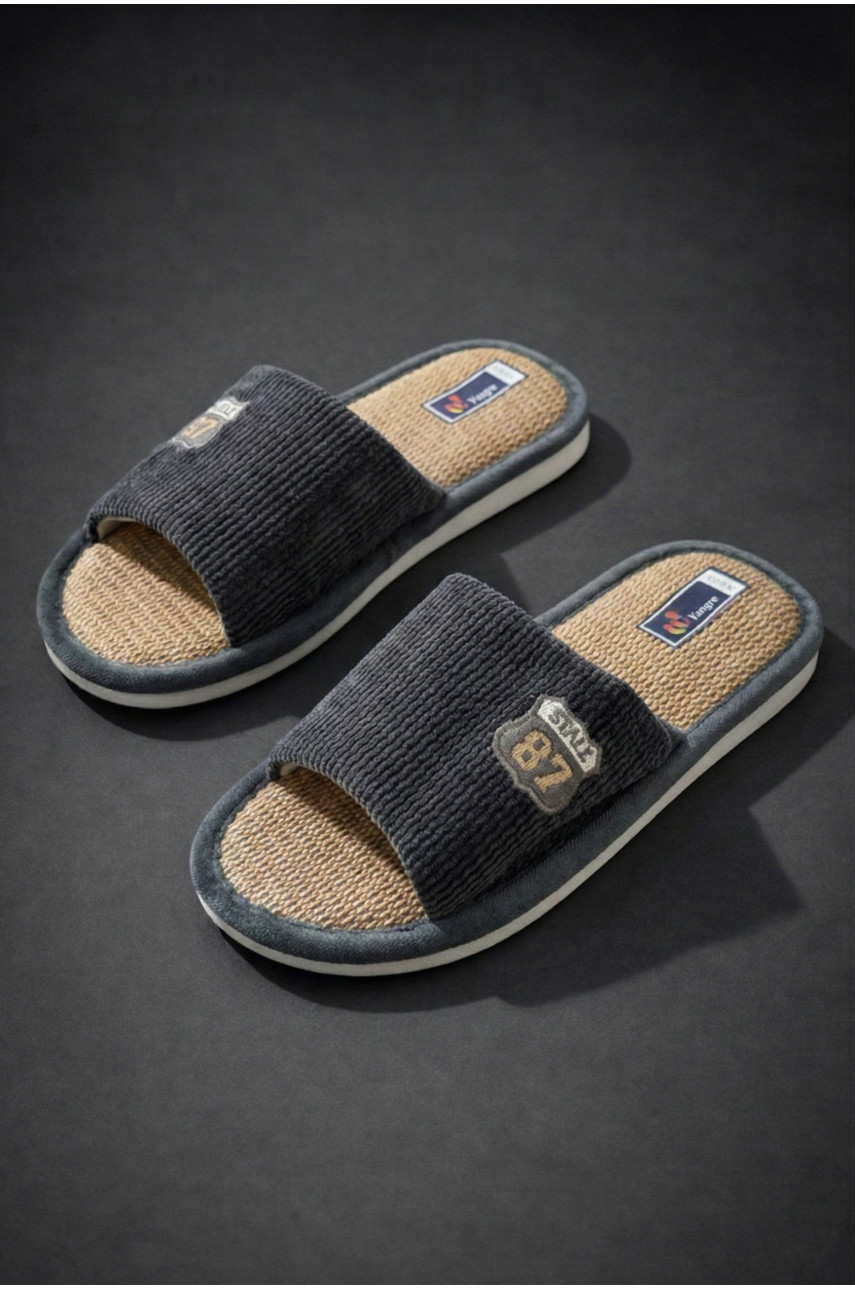 Тапочки комнатные мужские серого цвета 8212 209982