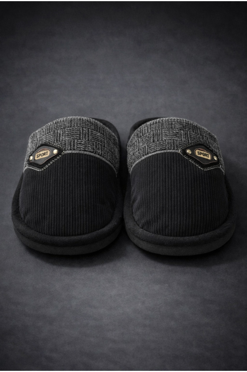 Тапочки комнатные мужские черного цвета D369 209984