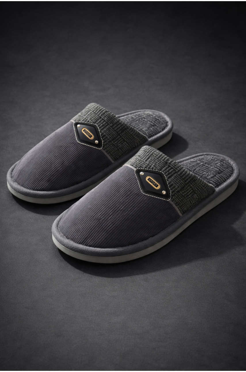 Тапочки комнатные мужские серого цвета D369 209985