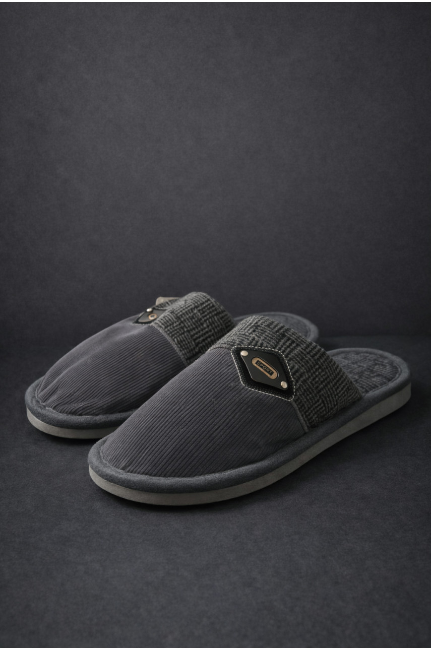 Тапочки комнатные мужские серого цвета D369 209985