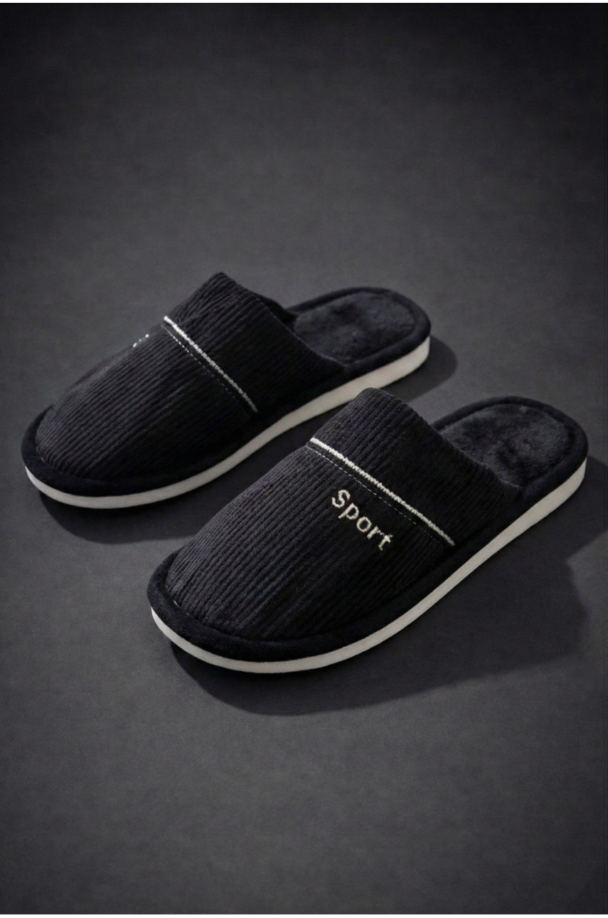 Тапочки комнатные мужские чёрного цвета D387 209989