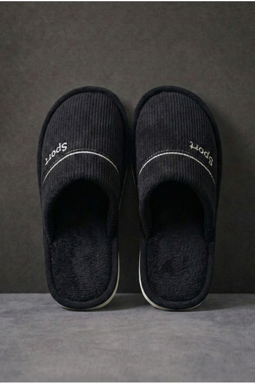 Тапочки комнатные мужские чёрного цвета D387 209989