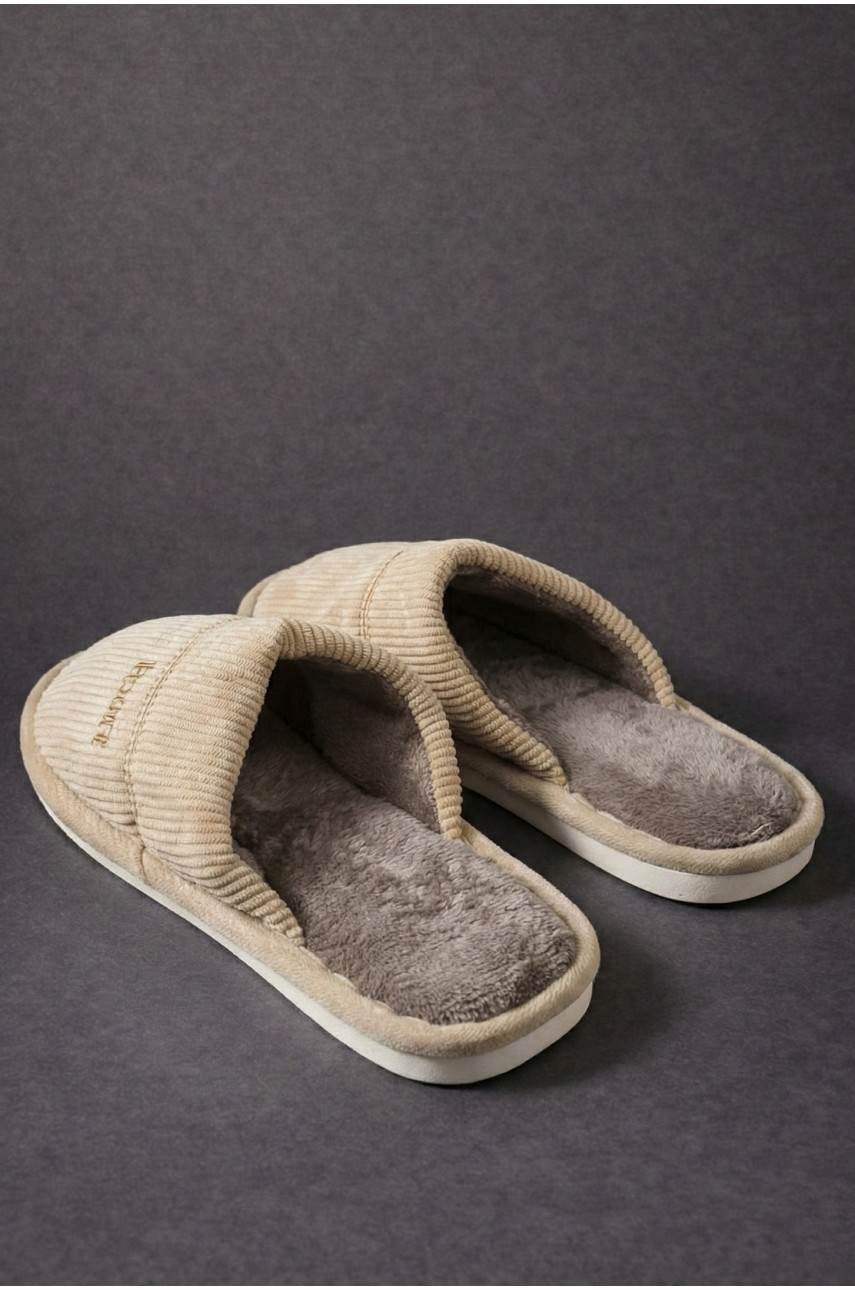 Тапочки комнатные мужские бежевого цвета D387 209991