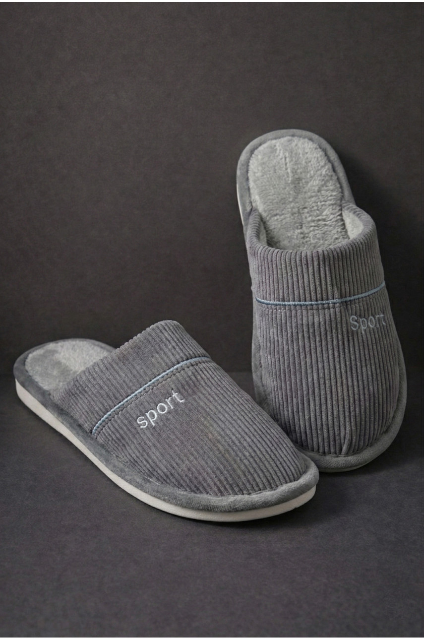 Тапочки комнатные мужские серого цвета D387 209992
