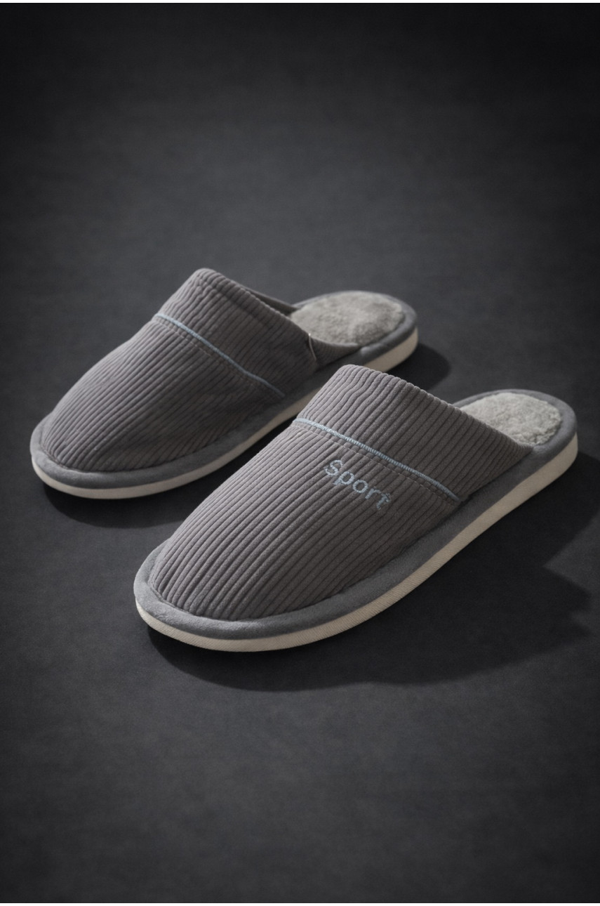 Тапочки комнатные мужские серого цвета D387 209992