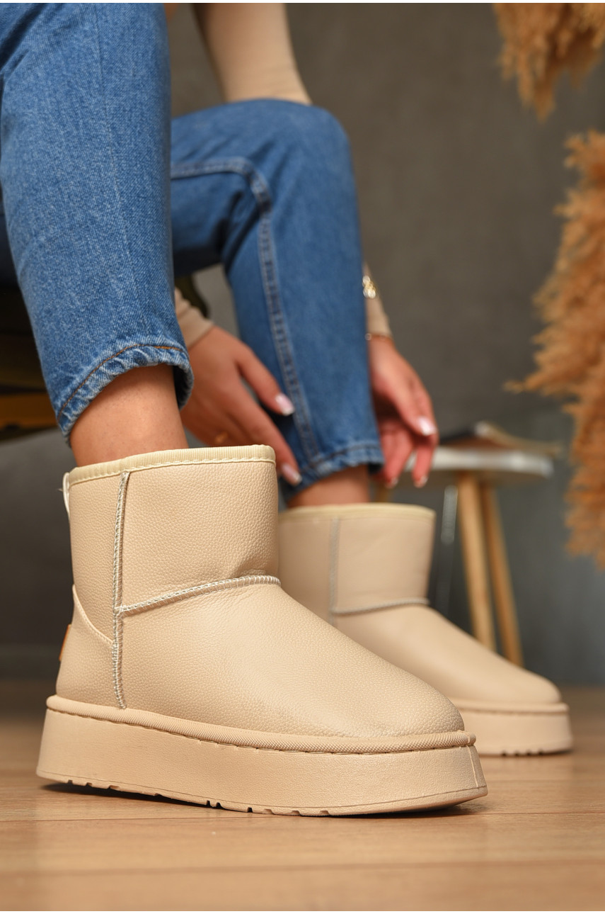 Угги женские на меху бежевого цвета Уценка А85-5 210016 Угги женские на меху бежевого цвета Уценка А85-5 210016