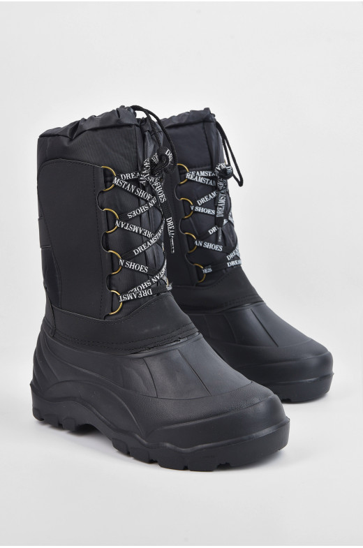 Дутики мужские пена на овчине черного цвета Уценка БМ-10(02) 210017