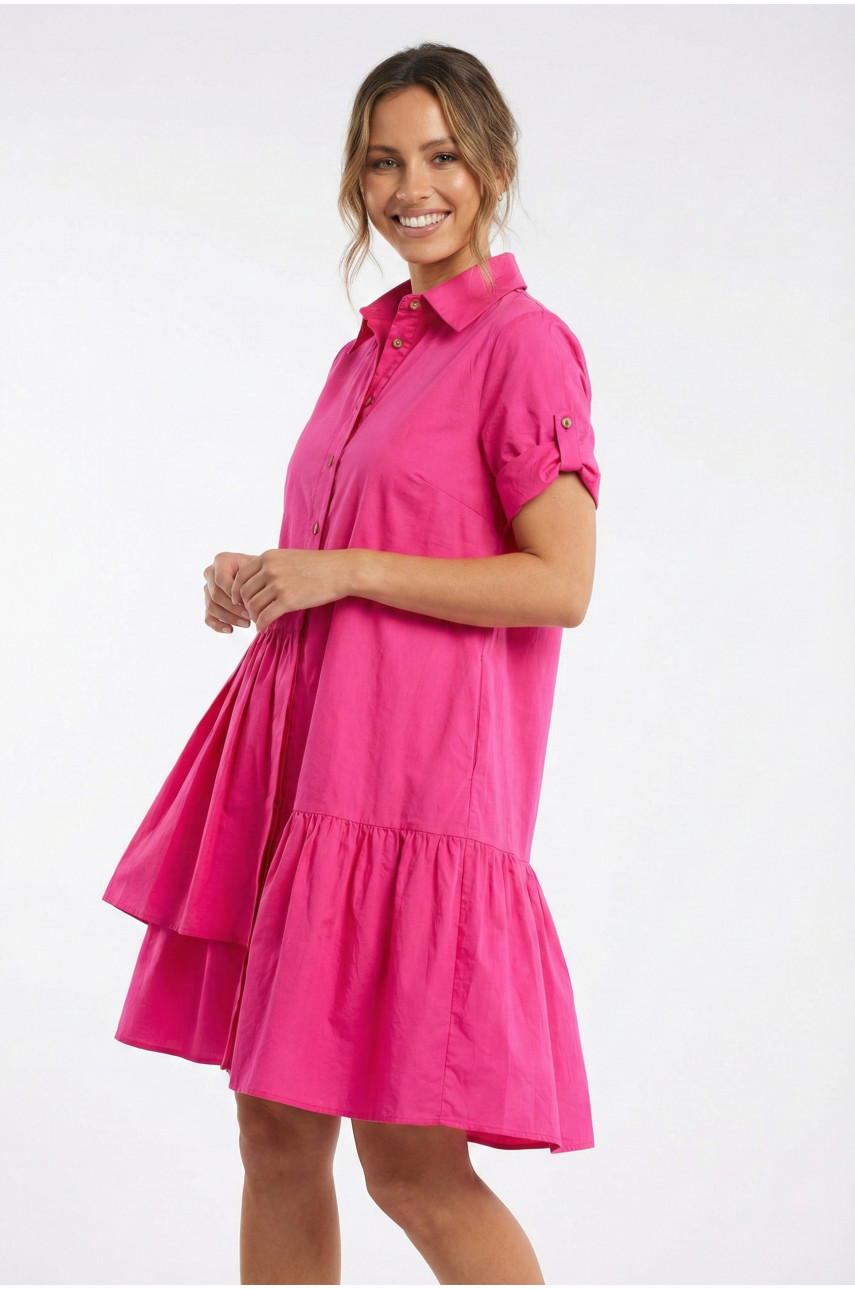 Платье женское однотонное малинового цвета 0143 210025