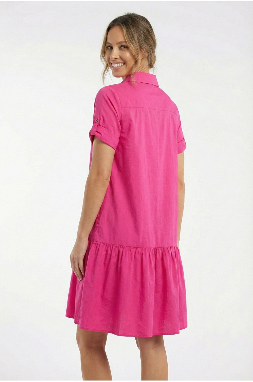 Платье женское однотонное малинового цвета 0143 210025