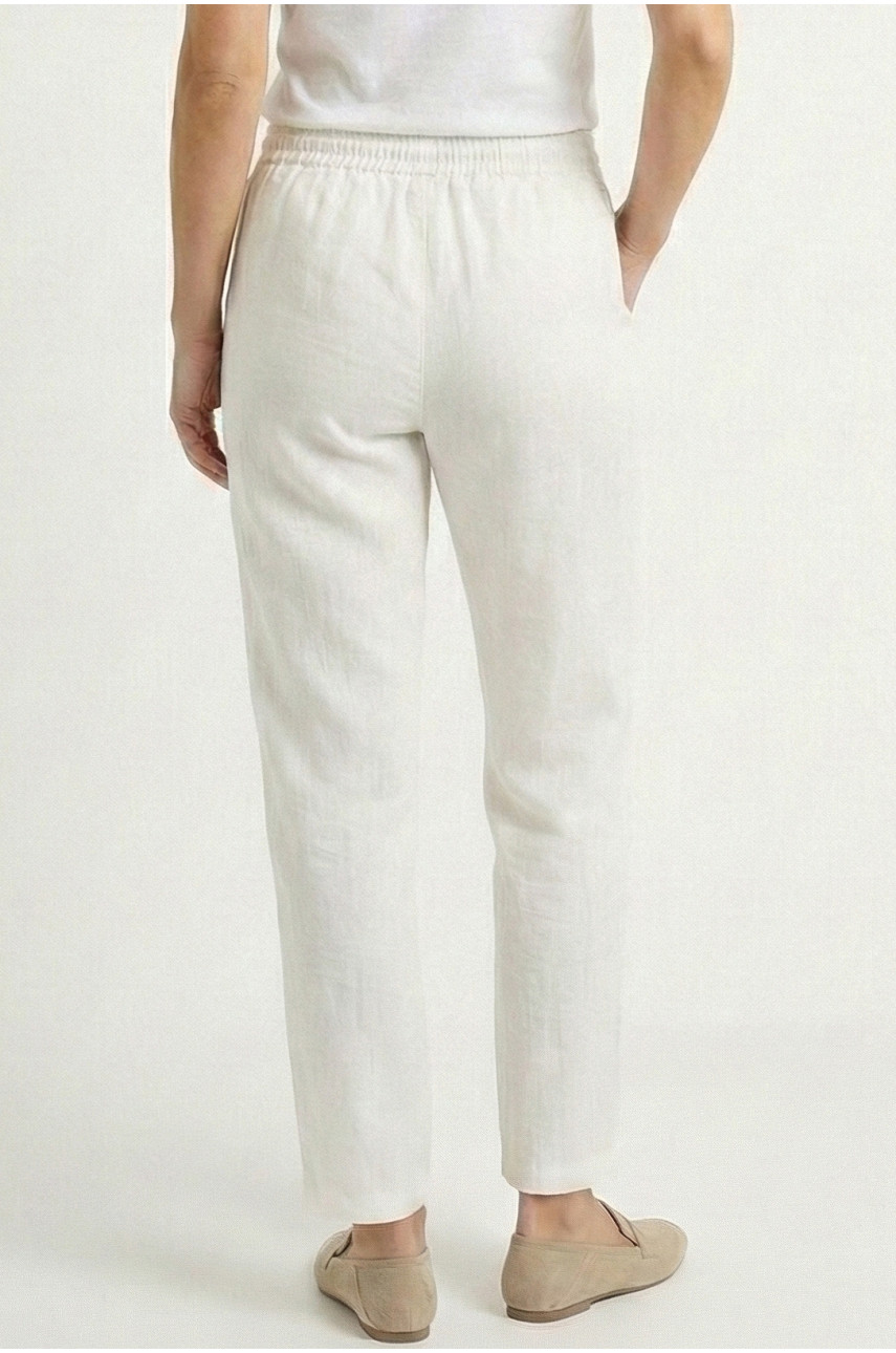 Штаны женские однотонные белого цвета 210034
