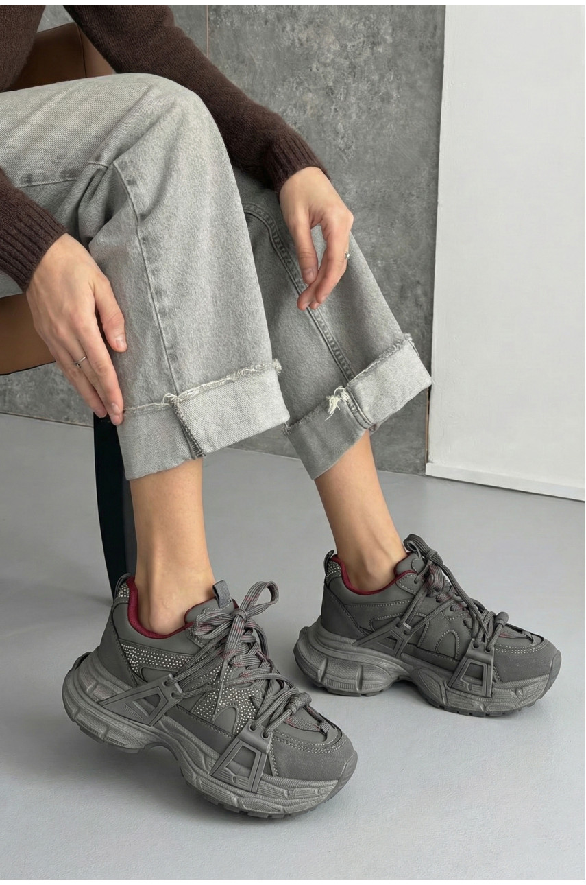 Кроссовки женские серого цвета КА 64-3 210045