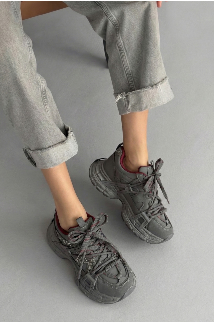 Кроссовки женские серого цвета КА 64-3 210045