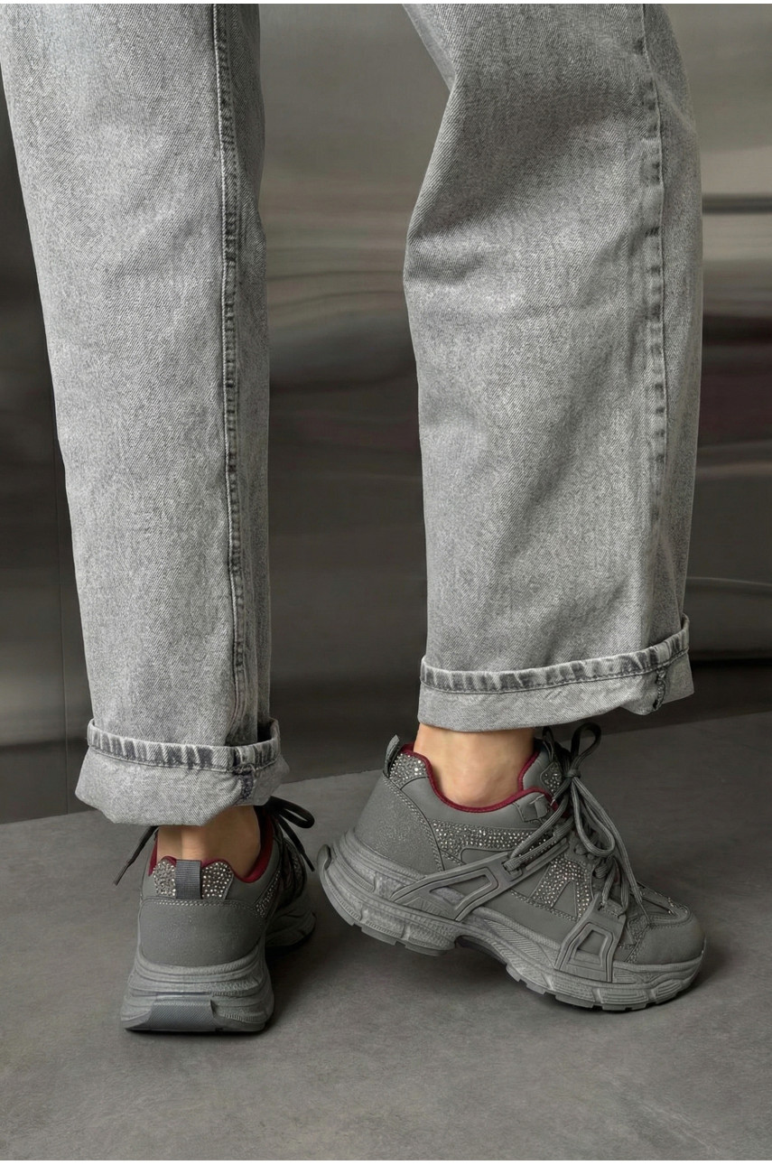 Кроссовки женские серого цвета КА 64-3 210045