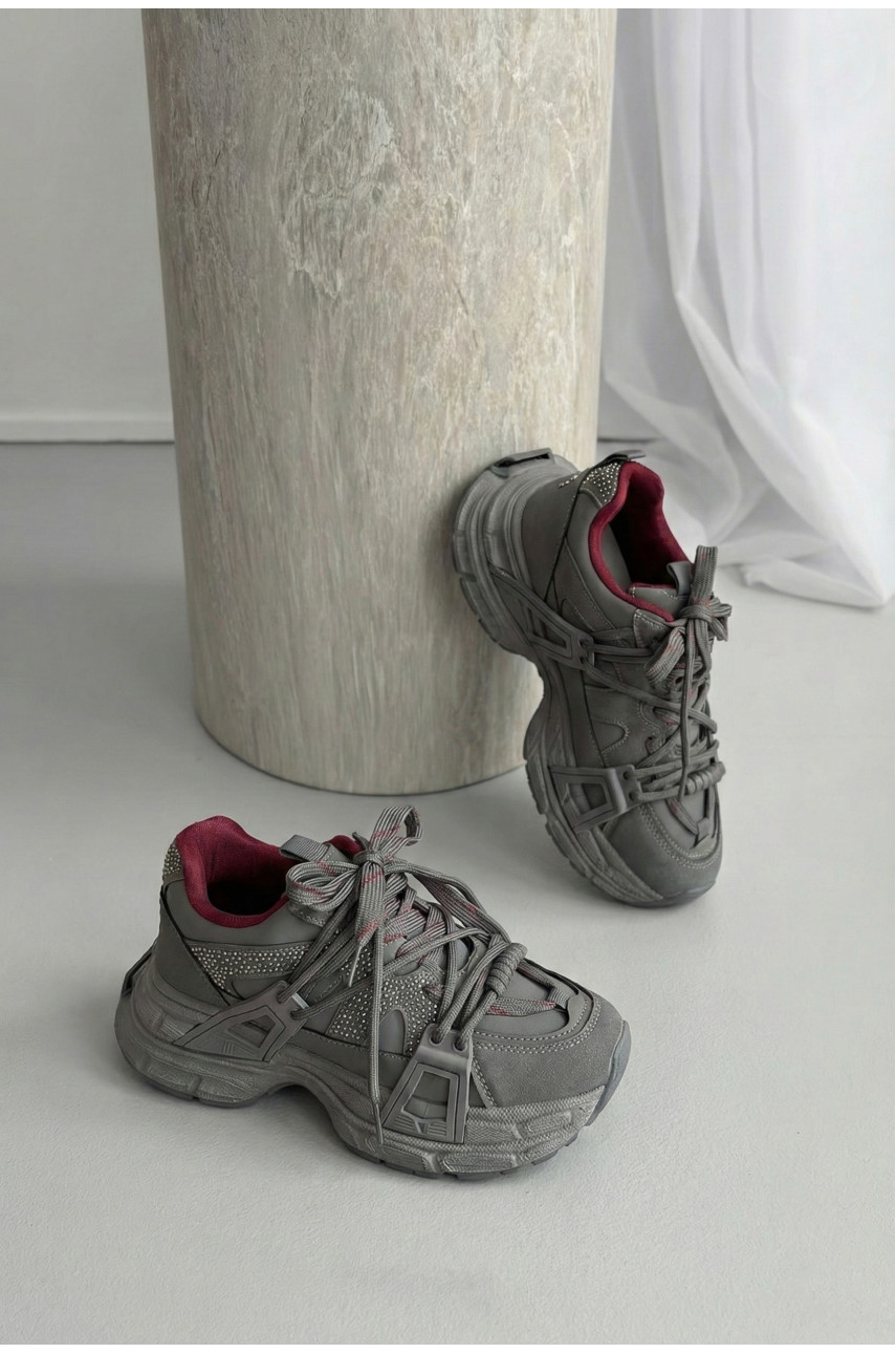 Кроссовки женские серого цвета КА 64-3 210045