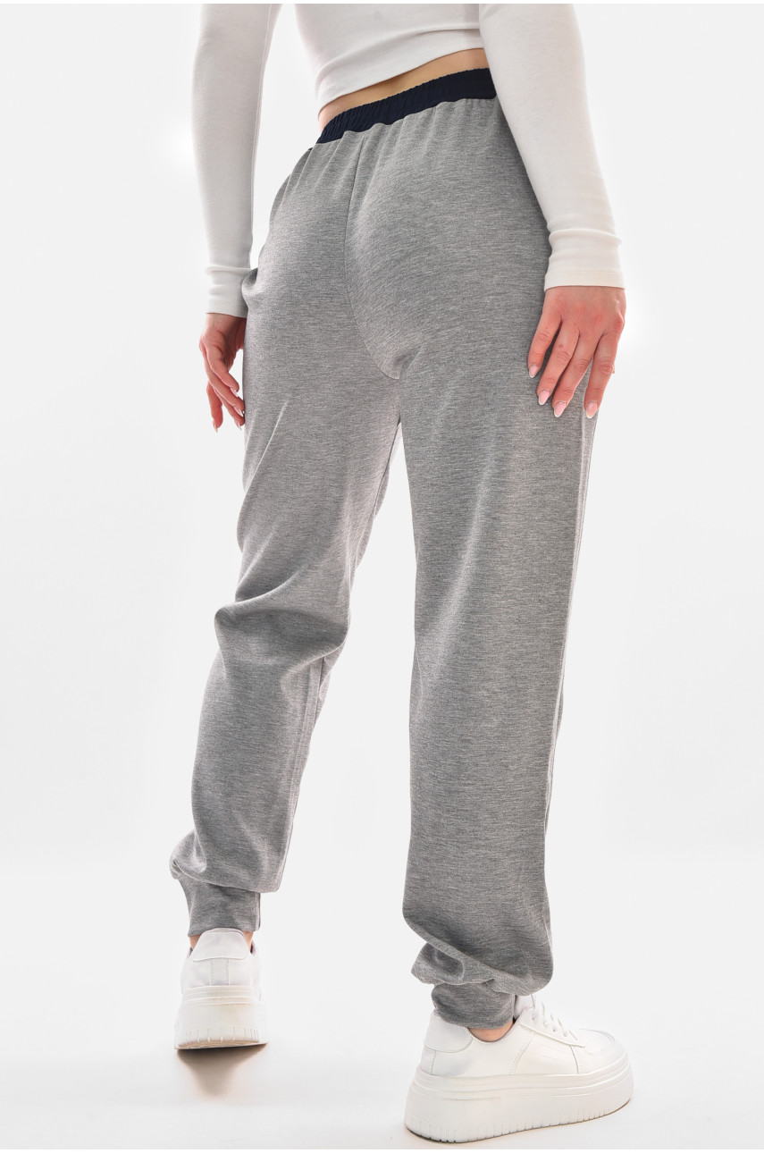 Спортивные штаны женские серого цвета 9641-3 210056