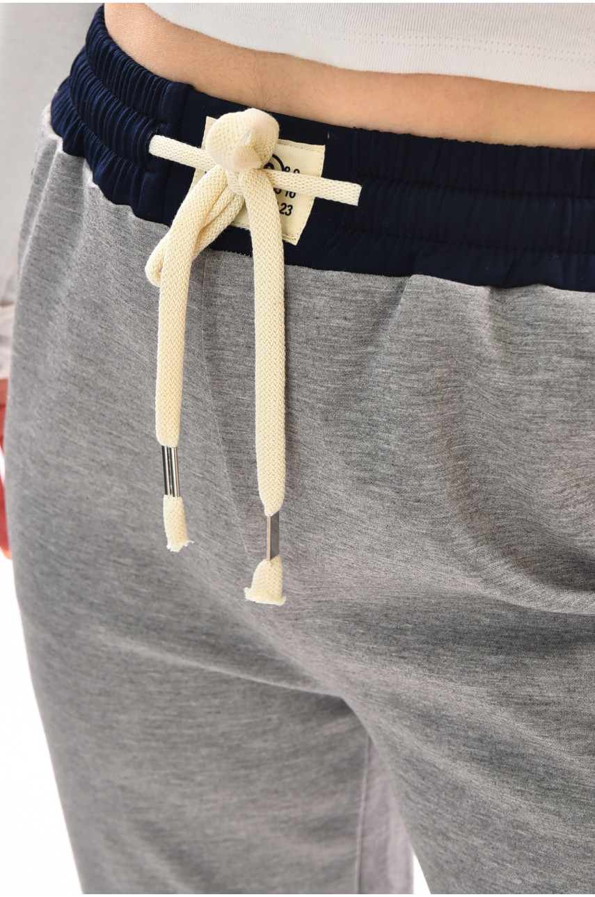 Спортивные штаны женские серого цвета 9641-3 210056